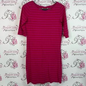 French connection dress stripes candy pink red  Striped Women's Dress